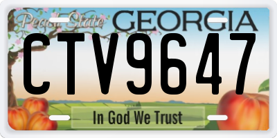 GA license plate CTV9647