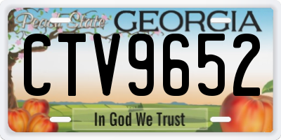 GA license plate CTV9652