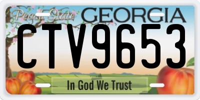 GA license plate CTV9653