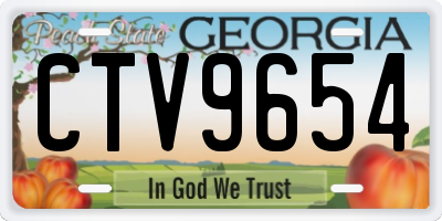 GA license plate CTV9654