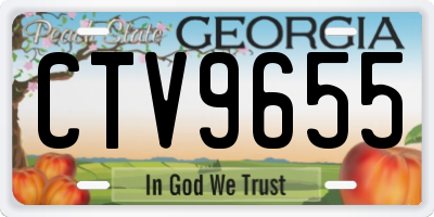 GA license plate CTV9655