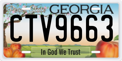 GA license plate CTV9663