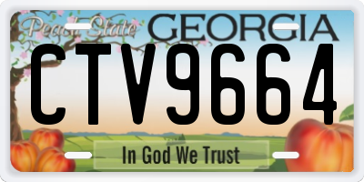 GA license plate CTV9664