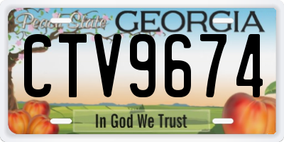 GA license plate CTV9674