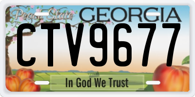 GA license plate CTV9677