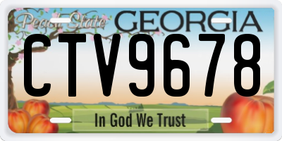GA license plate CTV9678