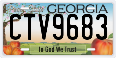 GA license plate CTV9683