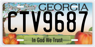 GA license plate CTV9687