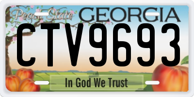 GA license plate CTV9693