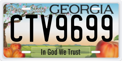 GA license plate CTV9699