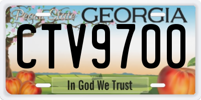 GA license plate CTV9700
