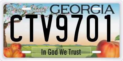 GA license plate CTV9701