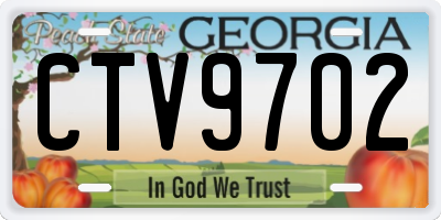 GA license plate CTV9702