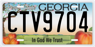 GA license plate CTV9704