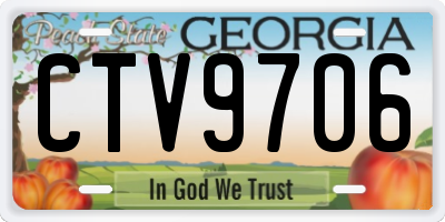 GA license plate CTV9706