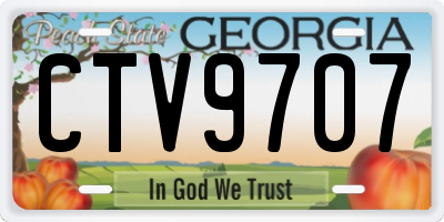 GA license plate CTV9707