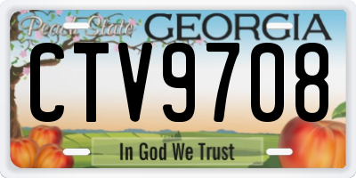 GA license plate CTV9708