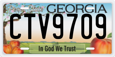 GA license plate CTV9709