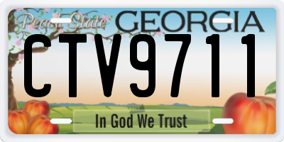 GA license plate CTV9711