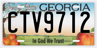 GA license plate CTV9712