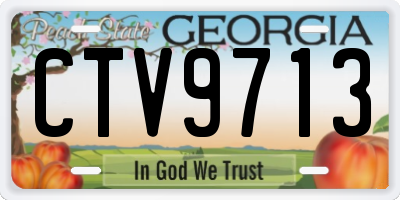 GA license plate CTV9713