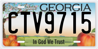 GA license plate CTV9715