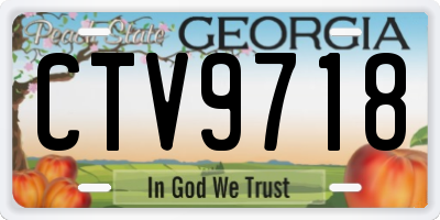 GA license plate CTV9718