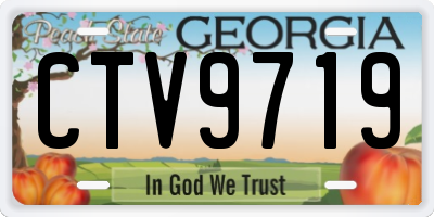 GA license plate CTV9719