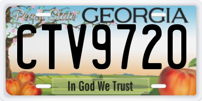 GA license plate CTV9720
