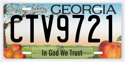 GA license plate CTV9721