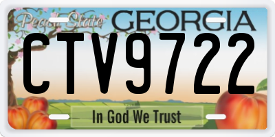 GA license plate CTV9722
