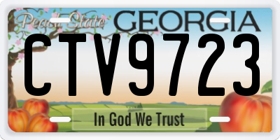 GA license plate CTV9723