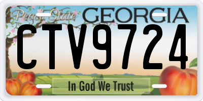 GA license plate CTV9724