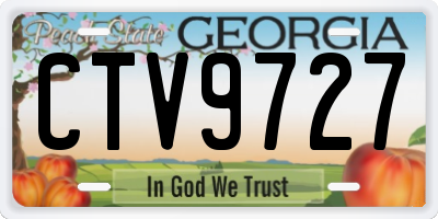 GA license plate CTV9727