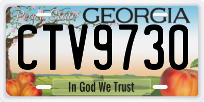 GA license plate CTV9730