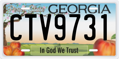 GA license plate CTV9731