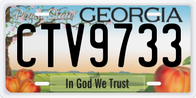 GA license plate CTV9733