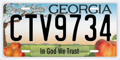 GA license plate CTV9734