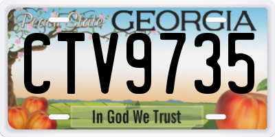 GA license plate CTV9735