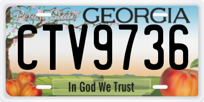 GA license plate CTV9736