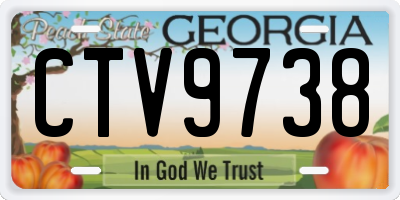 GA license plate CTV9738