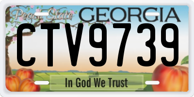 GA license plate CTV9739