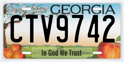 GA license plate CTV9742