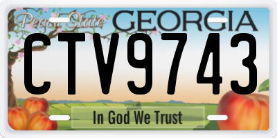 GA license plate CTV9743