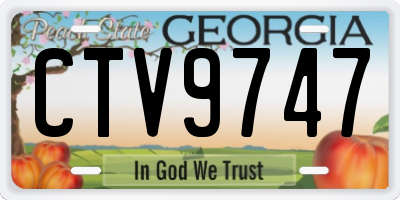 GA license plate CTV9747
