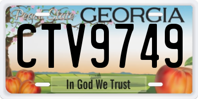GA license plate CTV9749