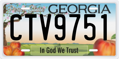 GA license plate CTV9751