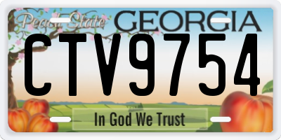 GA license plate CTV9754