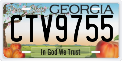 GA license plate CTV9755