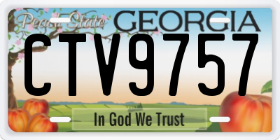 GA license plate CTV9757